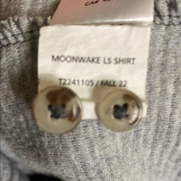 Toad&Co Gray Button-Up Moonwake ling sleeve Shirt small heather gray - Picture 8 of 8